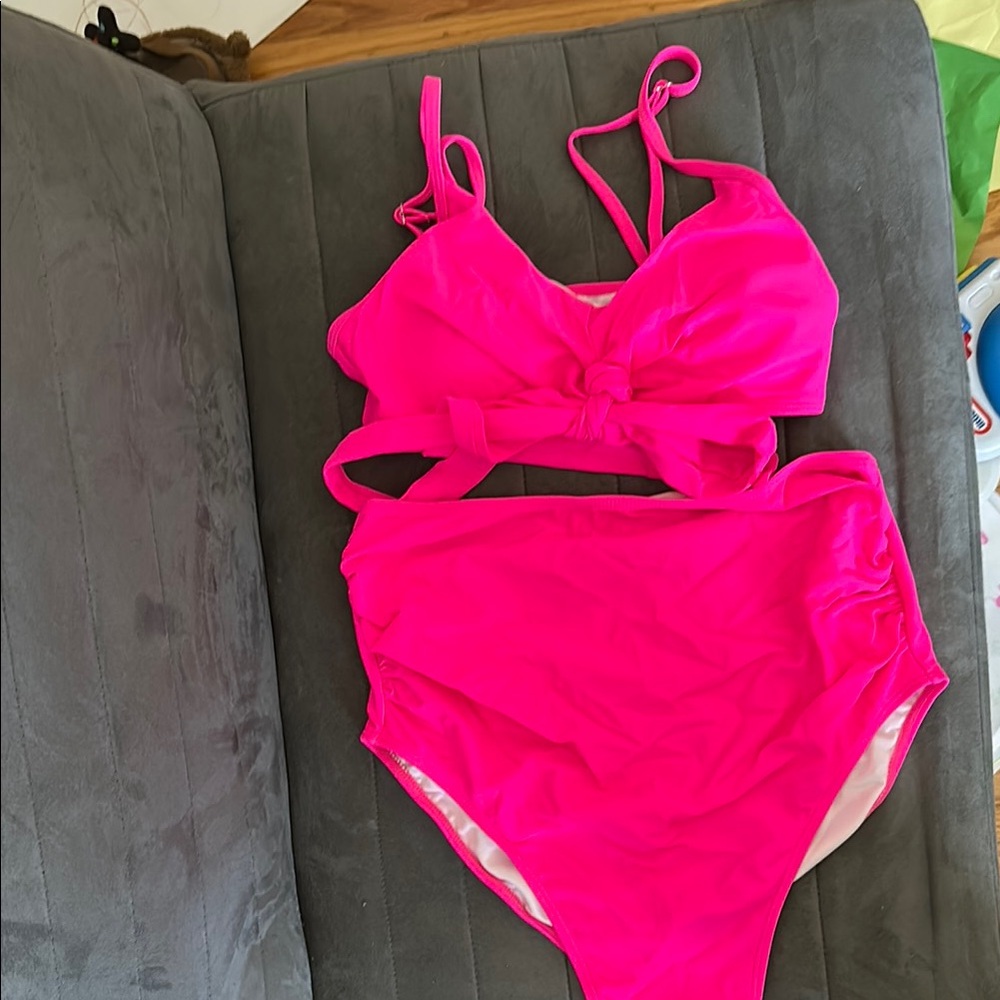 Matwrnity Pink Two Piece Swimsuit